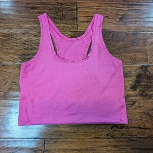 Lululemon Wundermost Ultra Soft Nulu Scoop Neck Cropped Tank in Bright Pink